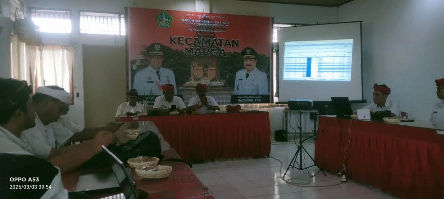 Monitoring Aplikasi OpenSID Kecamatan Marga Menindaklanjuti surat dari Dinas Komunikasi dan Informatika Kabupaten Tabanan, 